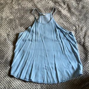 Light blue Jean halter top.